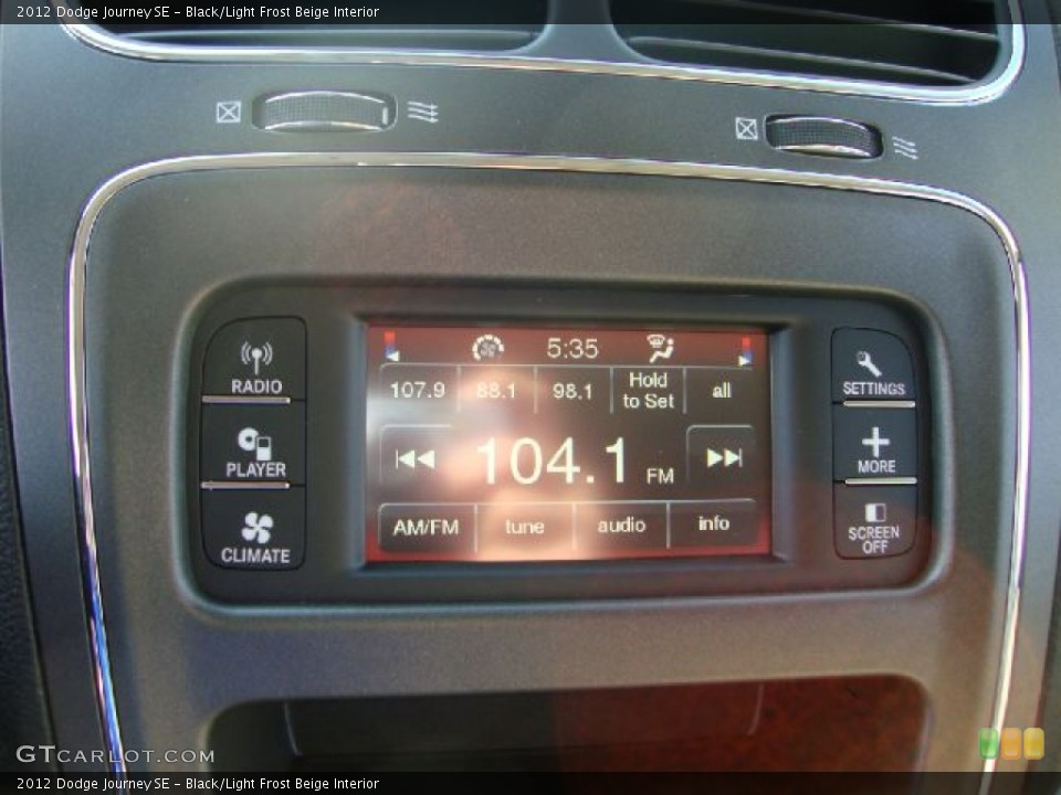 Black/Light Frost Beige Interior Audio System for the 2012 Dodge Journey SE #54116003