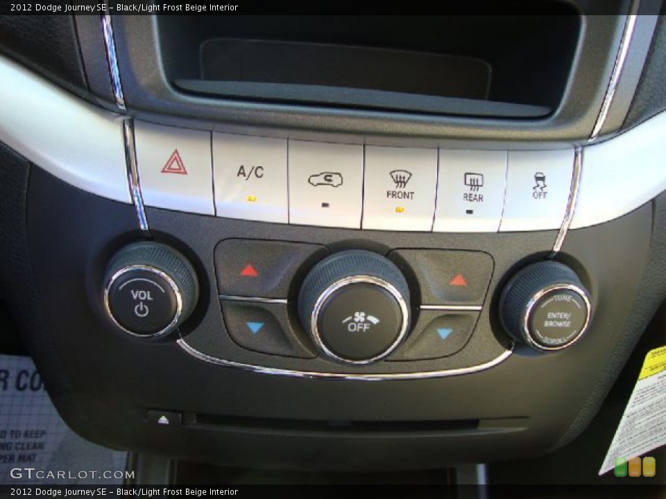 Black/Light Frost Beige Interior Controls for the 2012 Dodge Journey SE #54116010