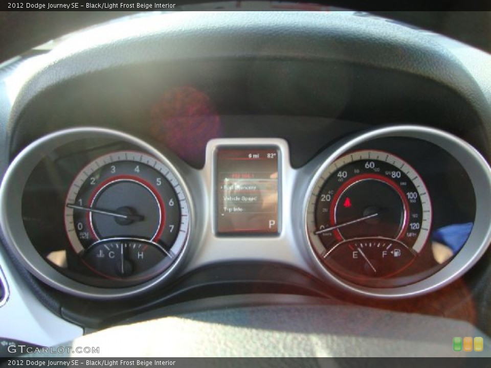 Black/Light Frost Beige Interior Gauges for the 2012 Dodge Journey SE #54116019