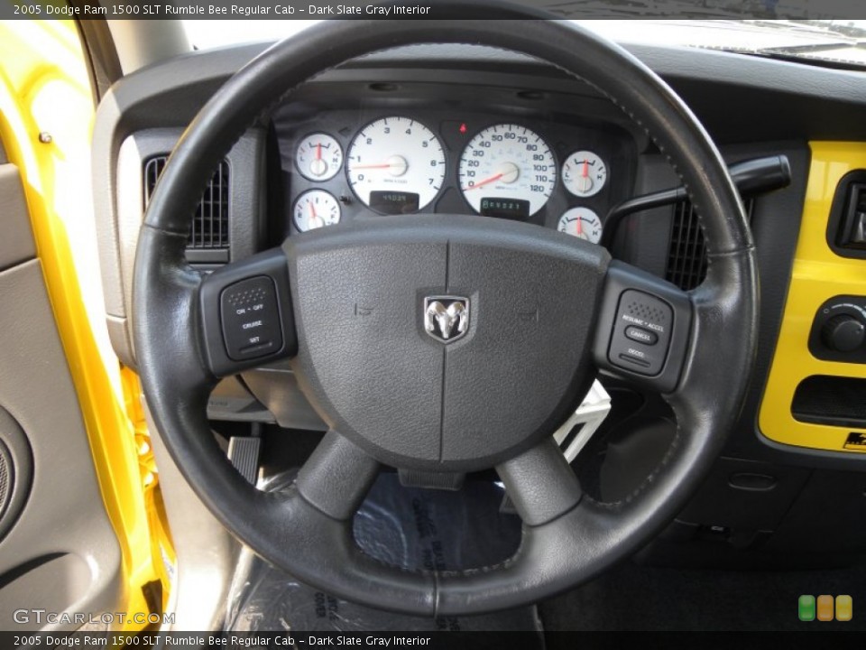 Dark Slate Gray Interior Steering Wheel for the 2005 Dodge Ram 1500 SLT Rumble Bee Regular Cab #54119079