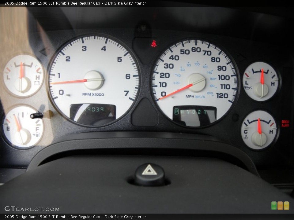 Dark Slate Gray Interior Gauges for the 2005 Dodge Ram 1500 SLT Rumble Bee Regular Cab #54119088