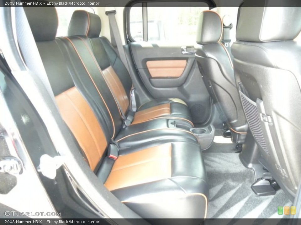 Ebony Black/Morocco 2008 Hummer H3 Interiors