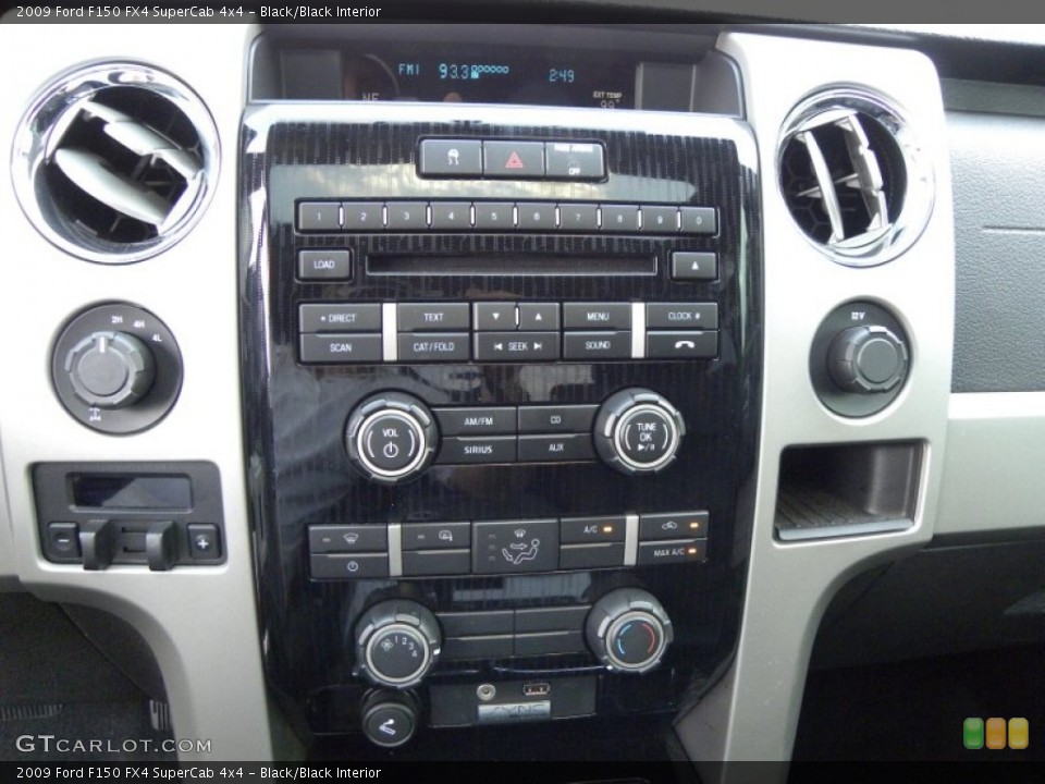 Black/Black Interior Controls for the 2009 Ford F150 FX4 SuperCab 4x4 #54121317