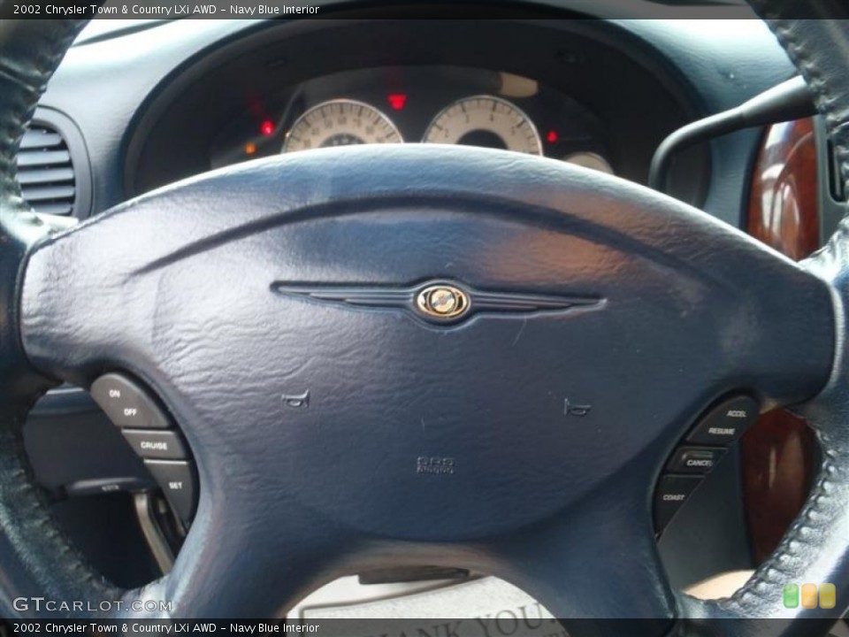 Navy Blue Interior Steering Wheel for the 2002 Chrysler Town & Country LXi AWD #54126216