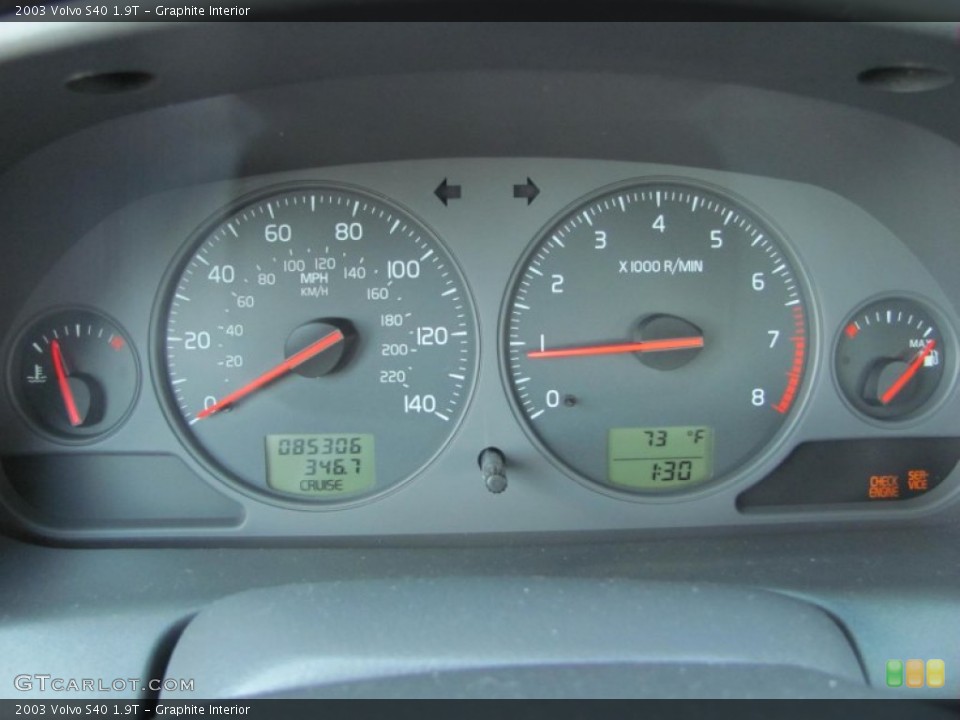 Graphite Interior Gauges for the 2003 Volvo S40 1.9T #54127947