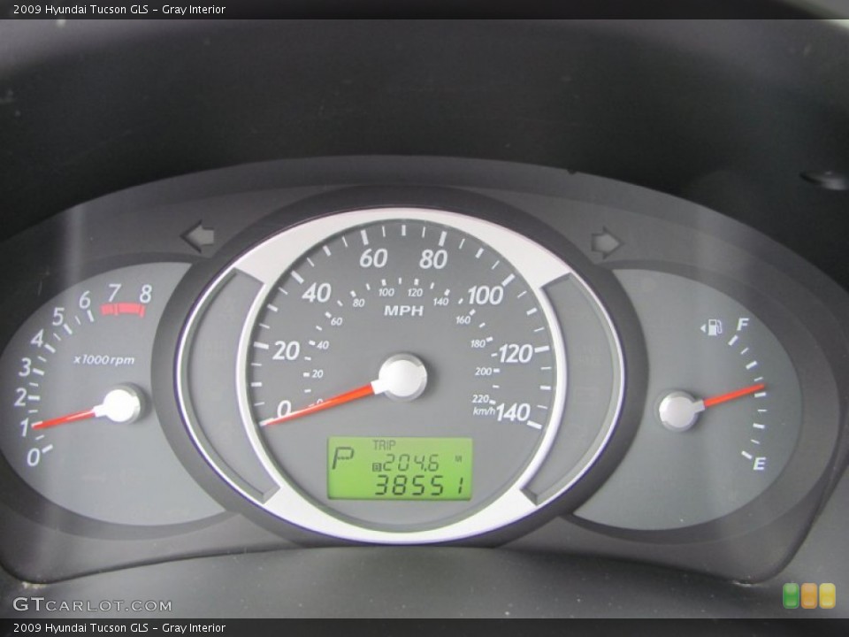 Gray Interior Gauges for the 2009 Hyundai Tucson GLS #54128343