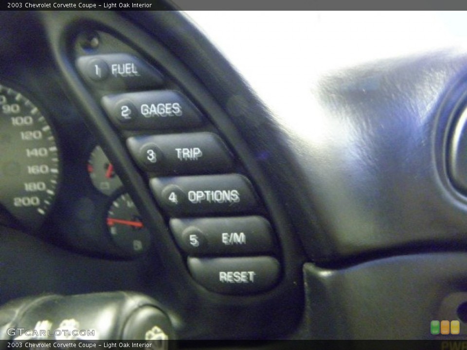 Light Oak Interior Controls for the 2003 Chevrolet Corvette Coupe #54131345