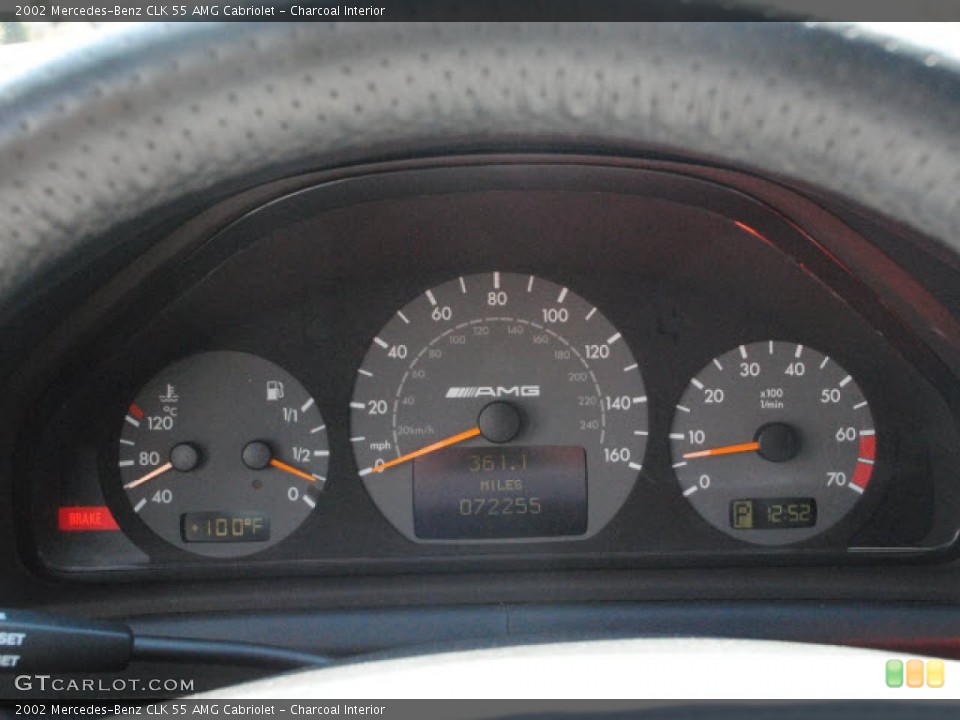 Charcoal Interior Gauges for the 2002 Mercedes-Benz CLK 55 AMG Cabriolet #54132591