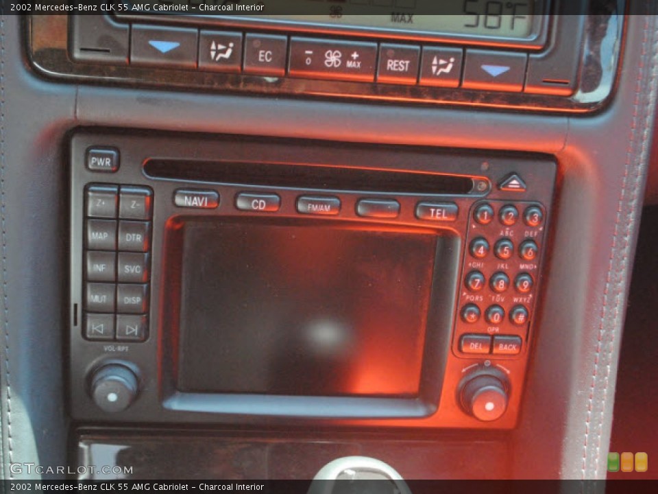 Charcoal Interior Controls for the 2002 Mercedes-Benz CLK 55 AMG Cabriolet #54132636