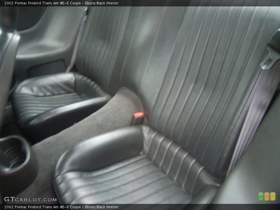 Ebony Black Interior Photo for the 2002 Pontiac Firebird Trans Am WS-6 Coupe #54142455