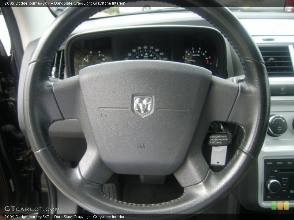 Dark Slate Gray/Light Graystone Interior Steering Wheel for the 2009 Dodge Journey SXT #54143460