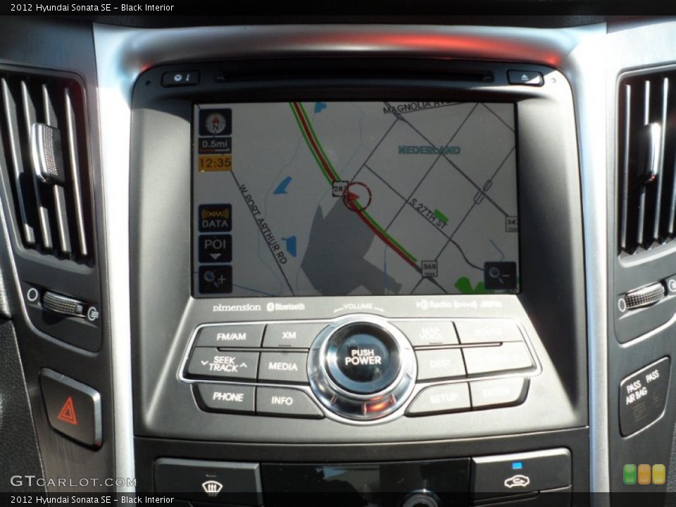 Black Interior Navigation for the 2012 Hyundai Sonata SE #54147528
