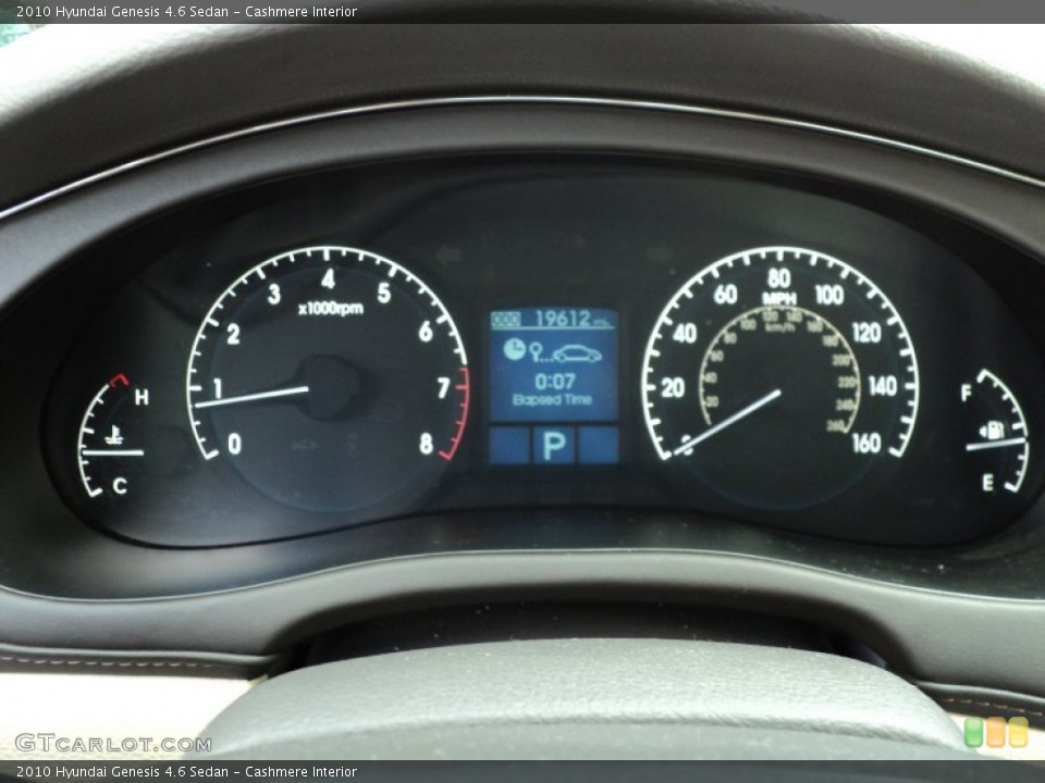 Cashmere Interior Gauges for the 2010 Hyundai Genesis 4.6 Sedan #54147942