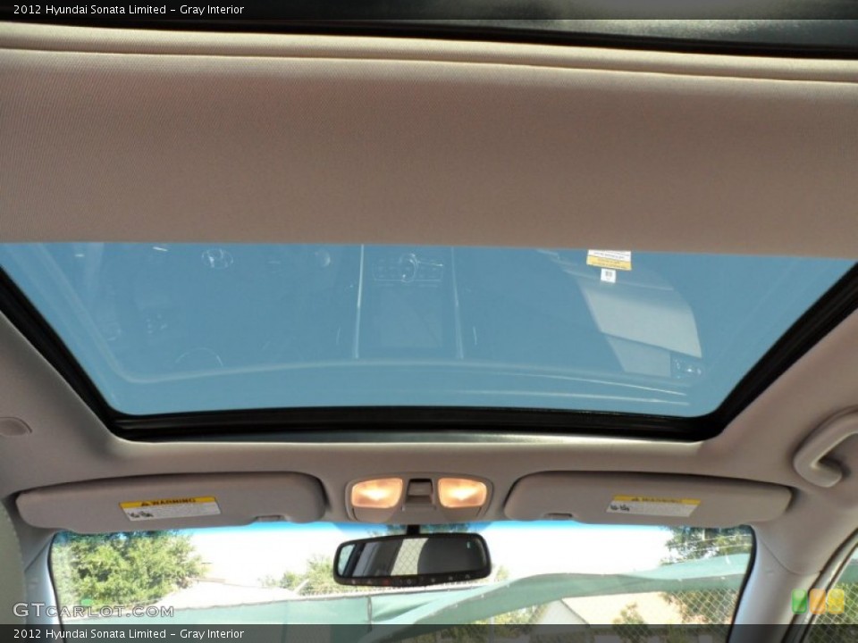 Gray Interior Sunroof for the 2012 Hyundai Sonata Limited #54148857