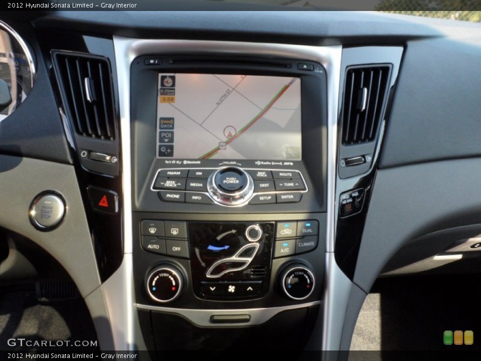 Gray Interior Controls for the 2012 Hyundai Sonata Limited #54148875