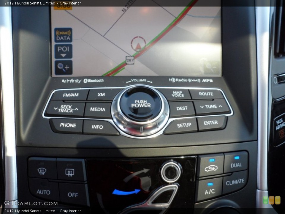 Gray Interior Controls for the 2012 Hyundai Sonata Limited #54148893