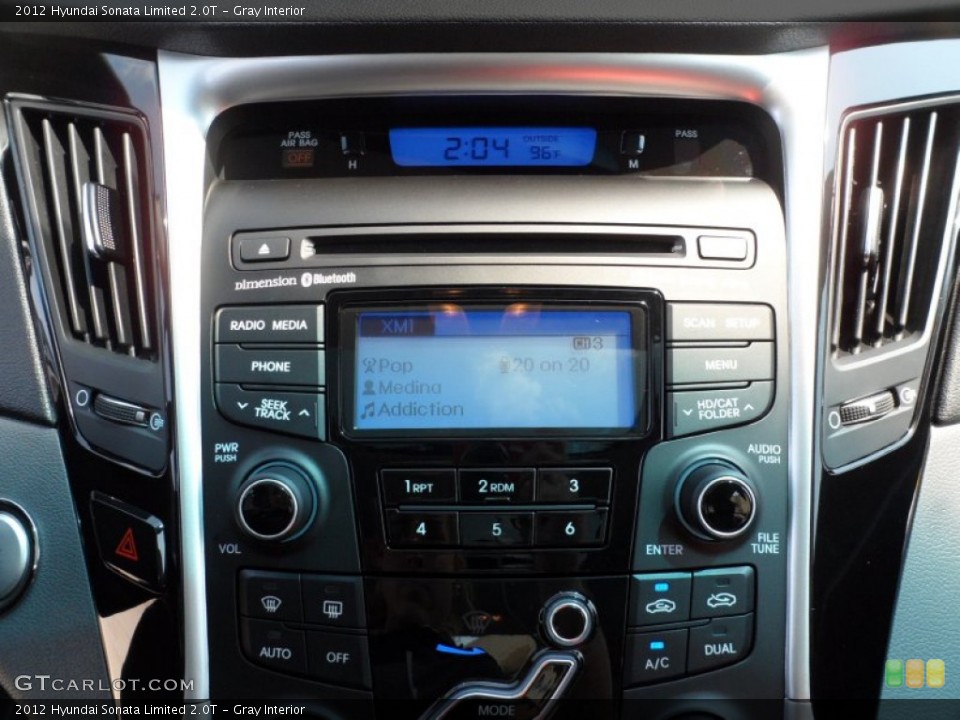 Gray Interior Controls for the 2012 Hyundai Sonata Limited 2.0T #54149214