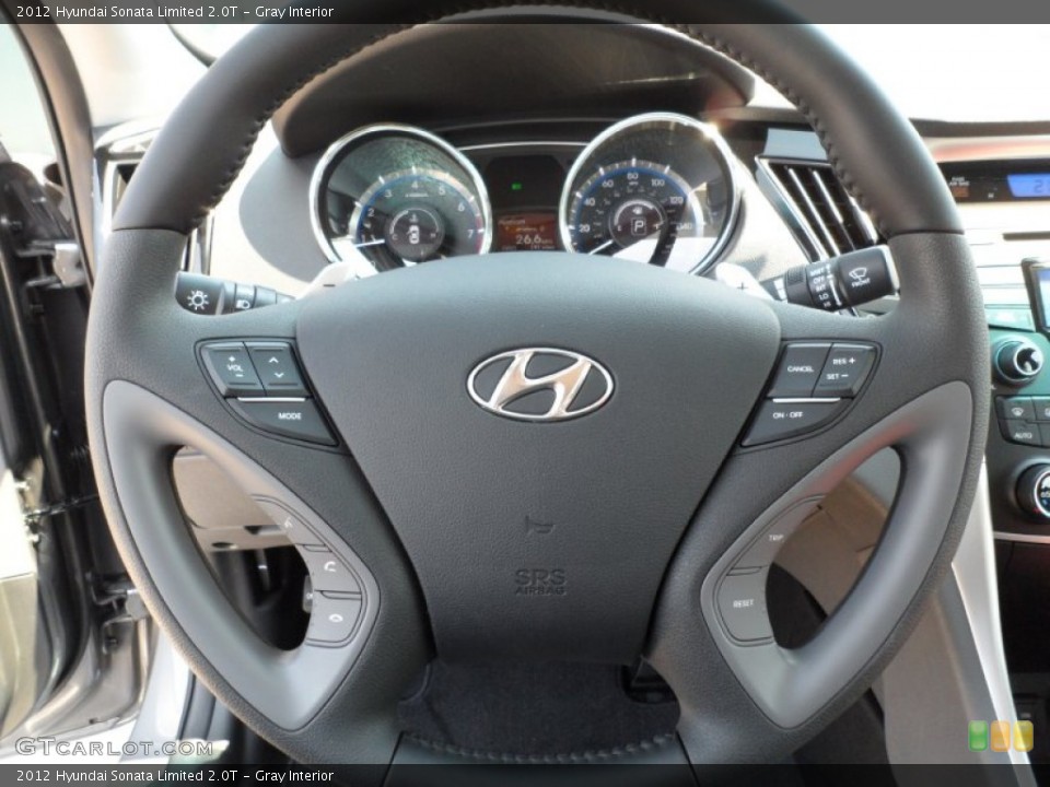 Gray Interior Steering Wheel for the 2012 Hyundai Sonata Limited 2.0T #54149256