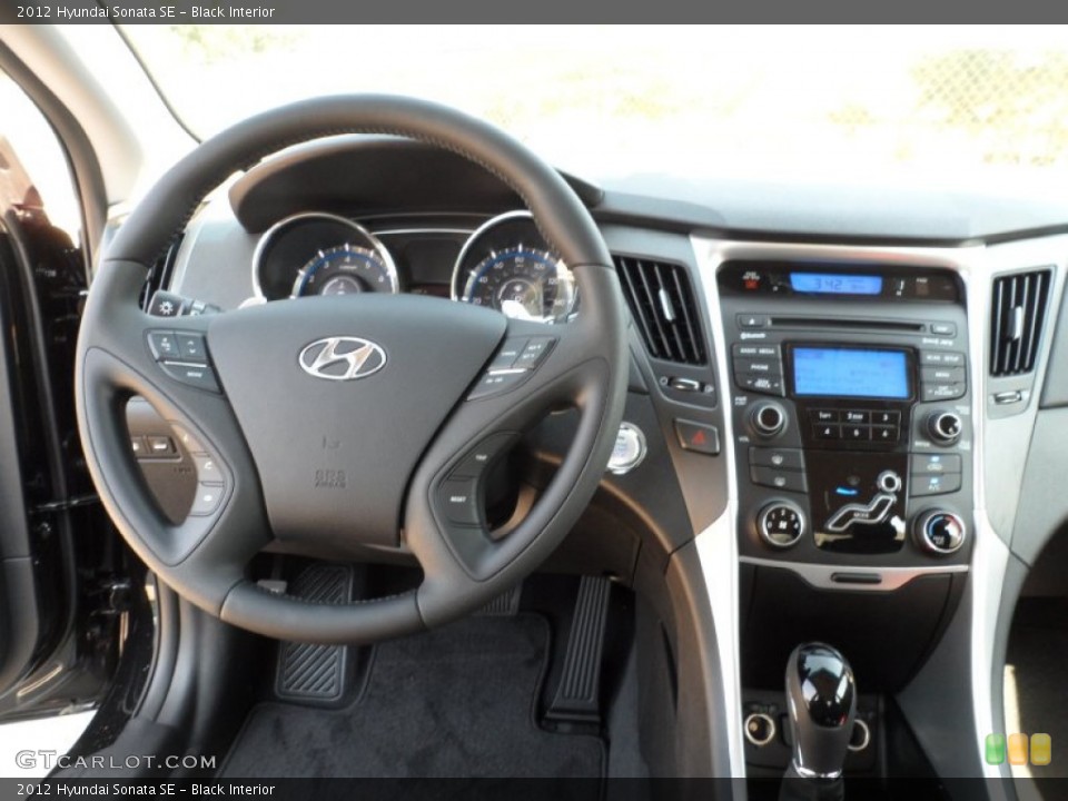 Black Interior Dashboard for the 2012 Hyundai Sonata SE #54149784