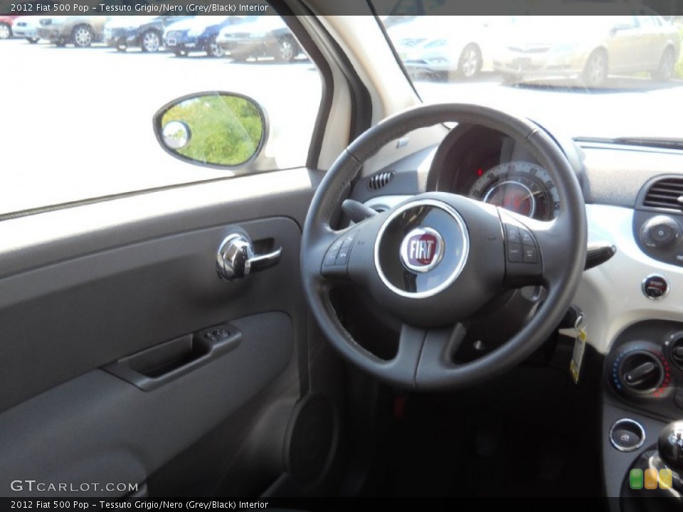 Tessuto Grigio/Nero (Grey/Black) Interior Steering Wheel for the 2012 Fiat 500 Pop #54150039