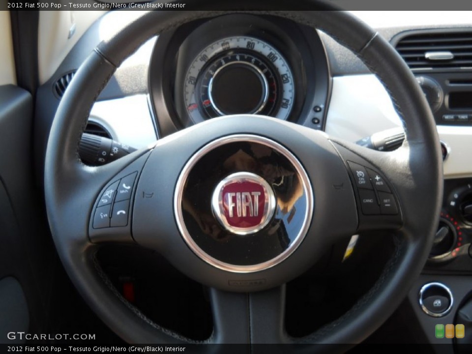 Tessuto Grigio/Nero (Grey/Black) Interior Steering Wheel for the 2012 Fiat 500 Pop #54150085