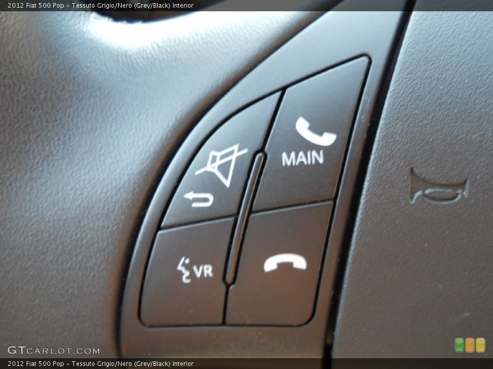 Tessuto Grigio/Nero (Grey/Black) Interior Controls for the 2012 Fiat 500 Pop #54150096