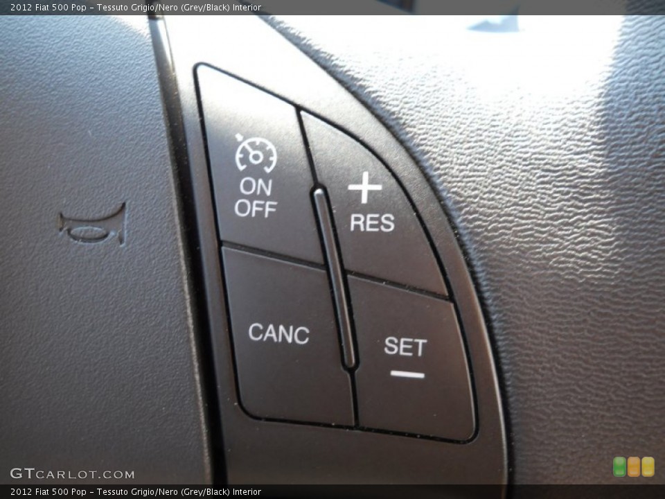 Tessuto Grigio/Nero (Grey/Black) Interior Controls for the 2012 Fiat 500 Pop #54150106