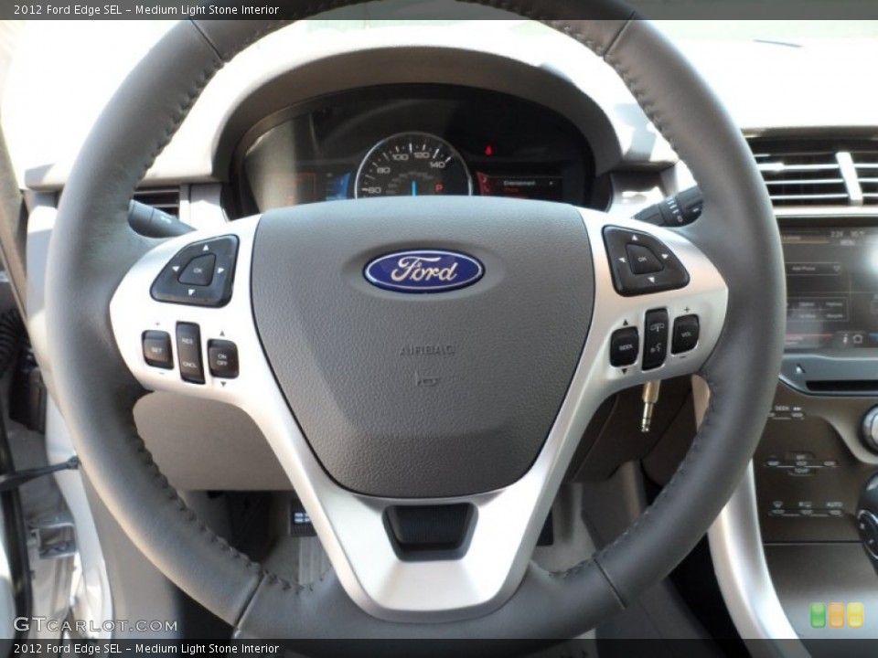 Medium Light Stone Interior Steering Wheel for the 2012 Ford Edge SEL #54150408