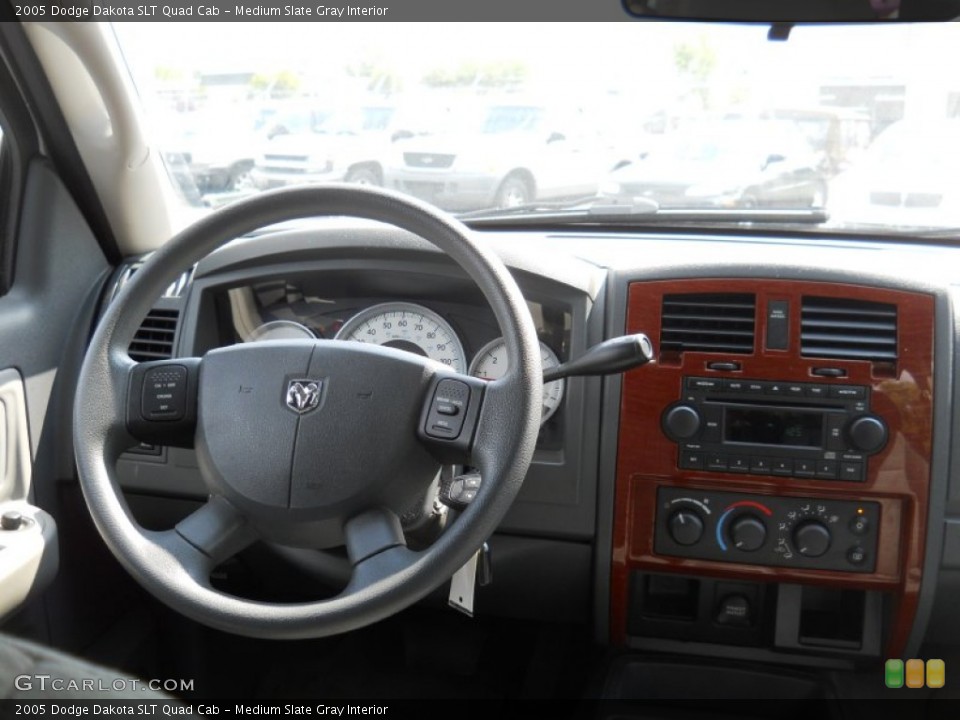 Medium Slate Gray Interior Dashboard for the 2005 Dodge Dakota SLT Quad Cab #54150531