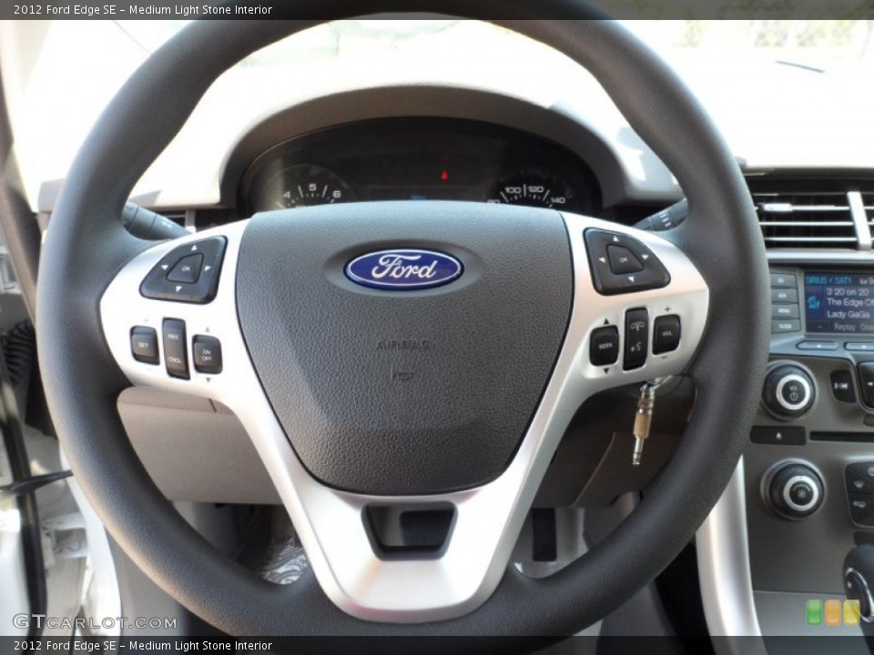 Medium Light Stone Interior Steering Wheel for the 2012 Ford Edge SE #54150729