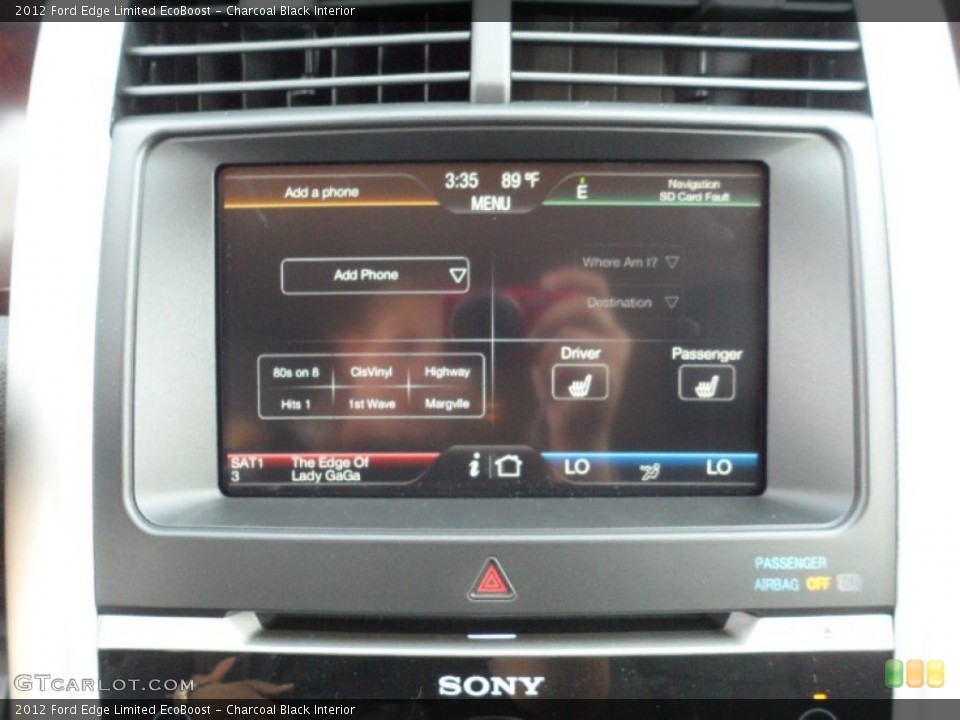 Charcoal Black Interior Controls for the 2012 Ford Edge Limited EcoBoost #54151050