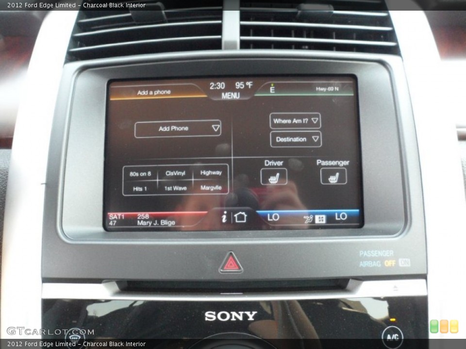 Charcoal Black Interior Controls for the 2012 Ford Edge Limited #54151680
