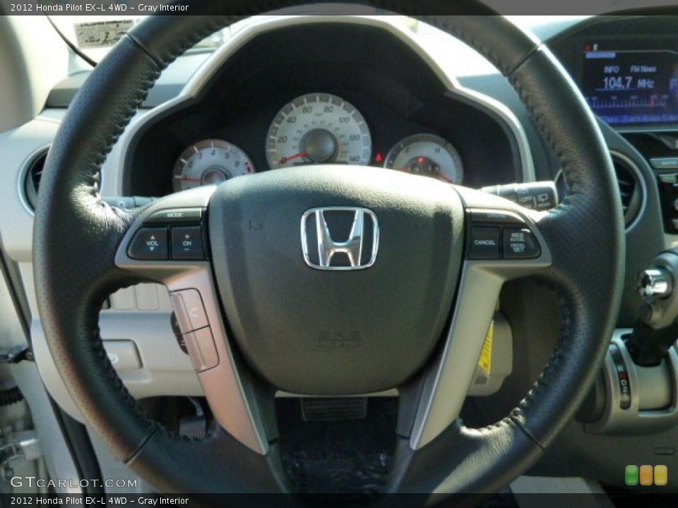 Gray Interior Steering Wheel for the 2012 Honda Pilot EX-L 4WD #54156903