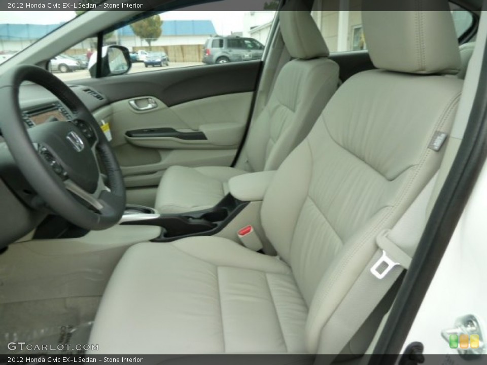 Stone Interior Photo for the 2012 Honda Civic EX-L Sedan #54157020