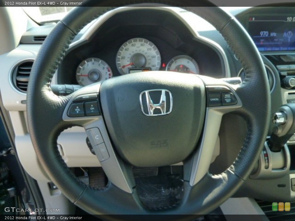 Gray Interior Steering Wheel for the 2012 Honda Pilot EX-L 4WD #54157236