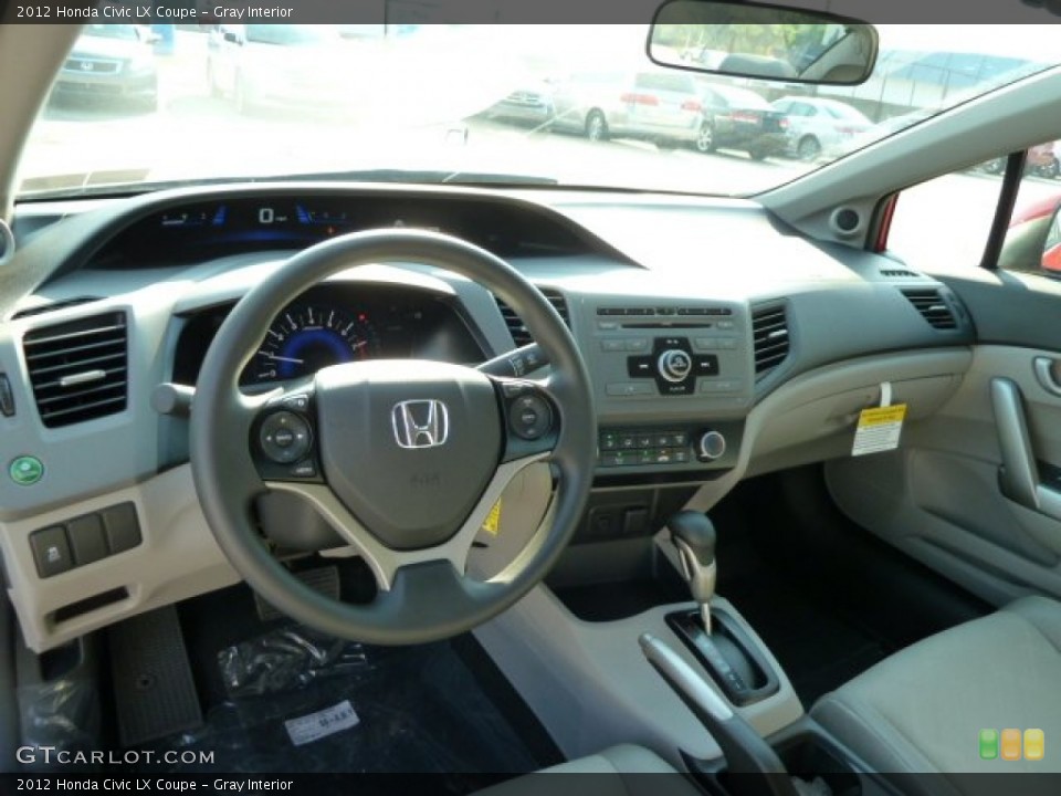 Gray Interior Dashboard for the 2012 Honda Civic LX Coupe #54157539