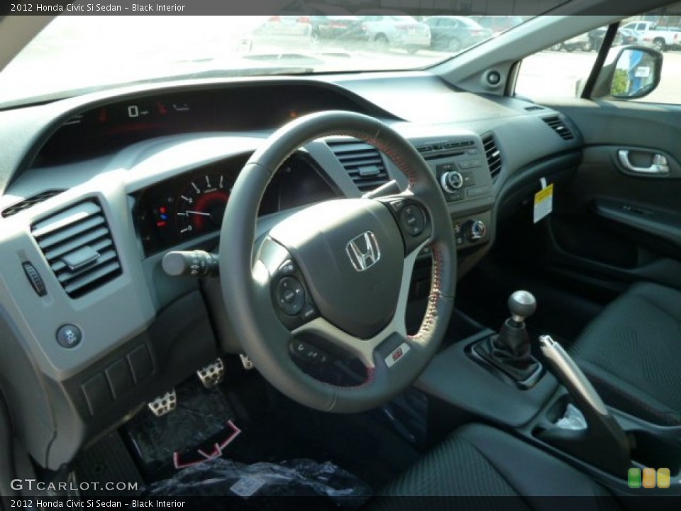 Black Interior Prime Interior for the 2012 Honda Civic Si Sedan #54157728