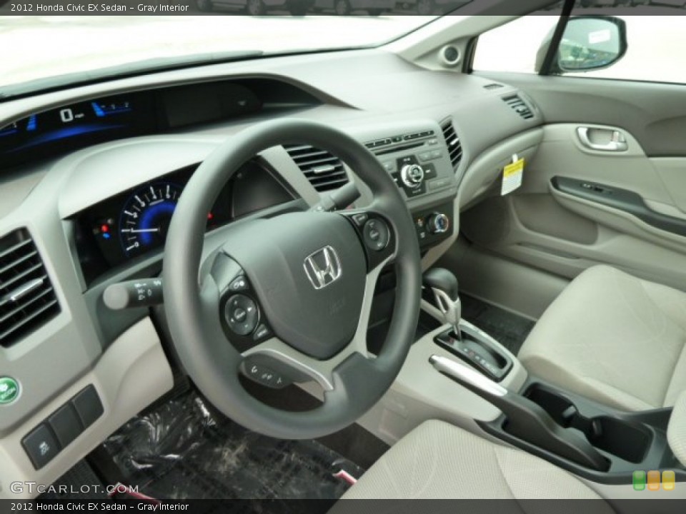 Gray Interior Prime Interior for the 2012 Honda Civic EX Sedan #54157944