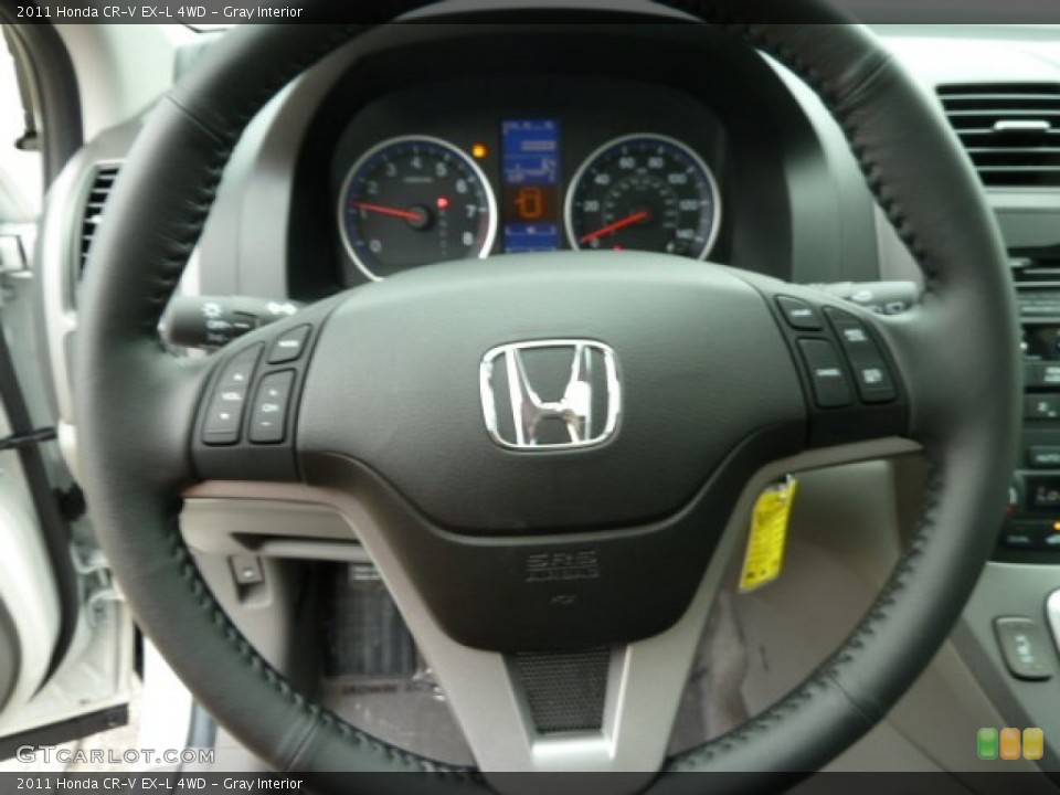 Gray Interior Steering Wheel for the 2011 Honda CR-V EX-L 4WD #54158094