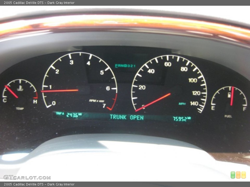 Dark Gray Interior Gauges for the 2005 Cadillac DeVille DTS #54158715