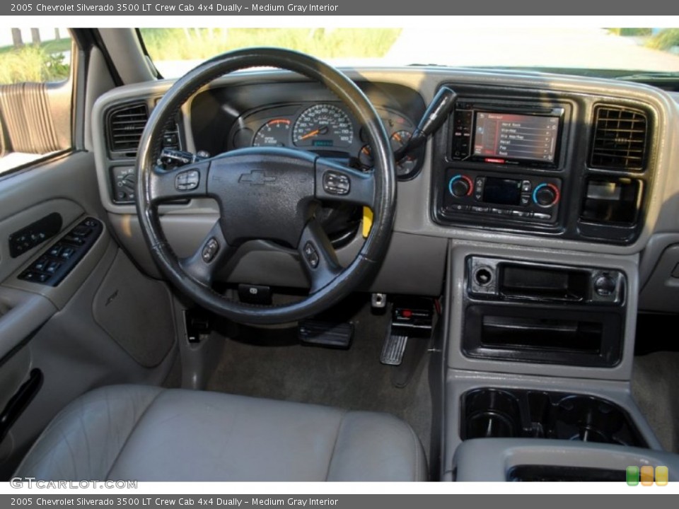 Medium Gray Interior Dashboard for the 2005 Chevrolet Silverado 3500 LT Crew Cab 4x4 Dually #54159255