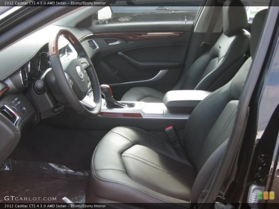 Ebony/Ebony Interior Photo for the 2012 Cadillac CTS 4 3.0 AWD Sedan #54159975