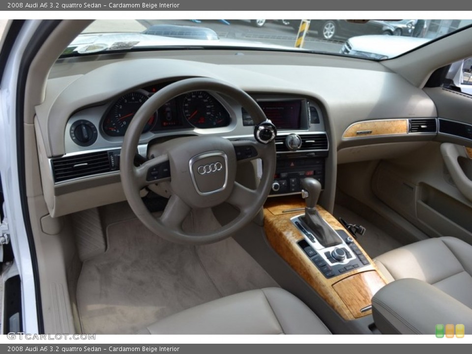 Cardamom Beige Interior Dashboard for the 2008 Audi A6 3.2 quattro Sedan #54163818