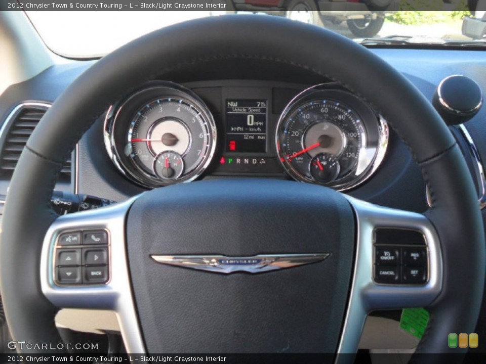 Black/Light Graystone Interior Steering Wheel for the 2012 Chrysler Town & Country Touring - L #54164784