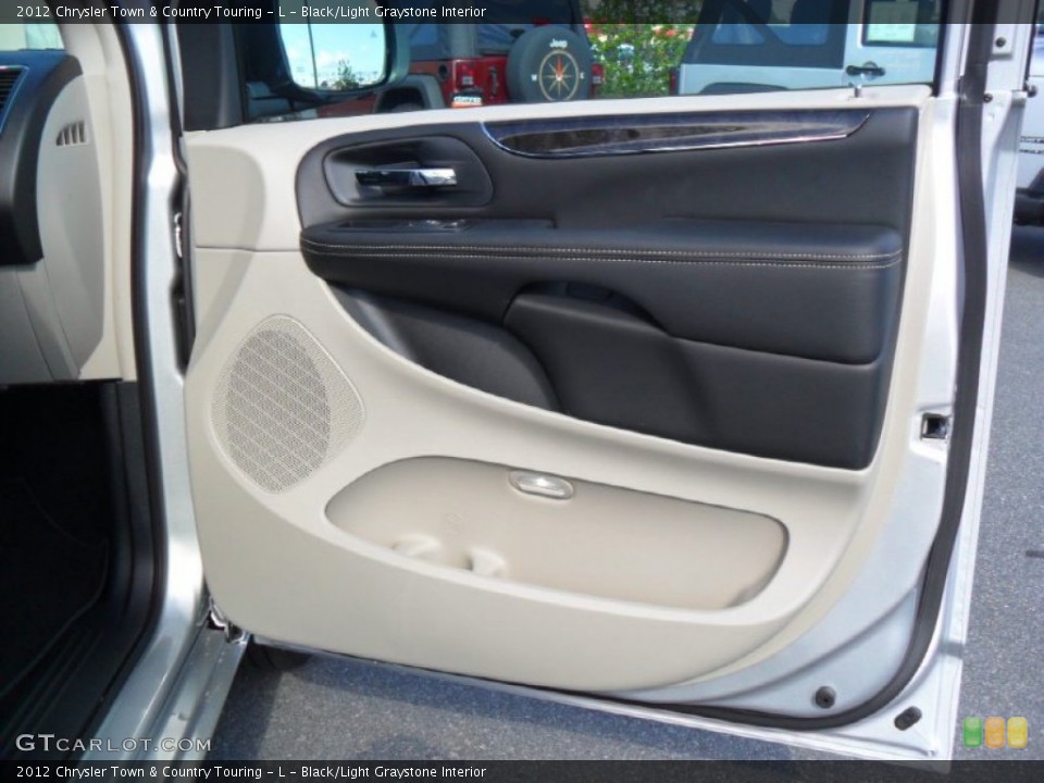 Black/Light Graystone Interior Door Panel for the 2012 Chrysler Town & Country Touring - L #54164876