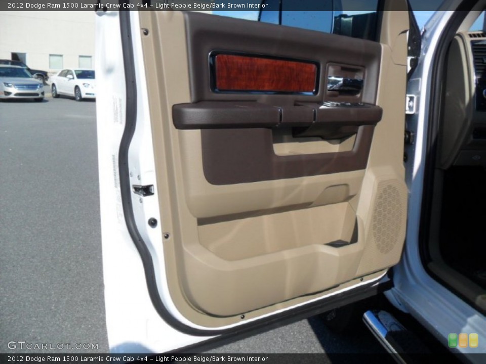 Light Pebble Beige/Bark Brown Interior Door Panel for the 2012 Dodge Ram 1500 Laramie Crew Cab 4x4 #54164994