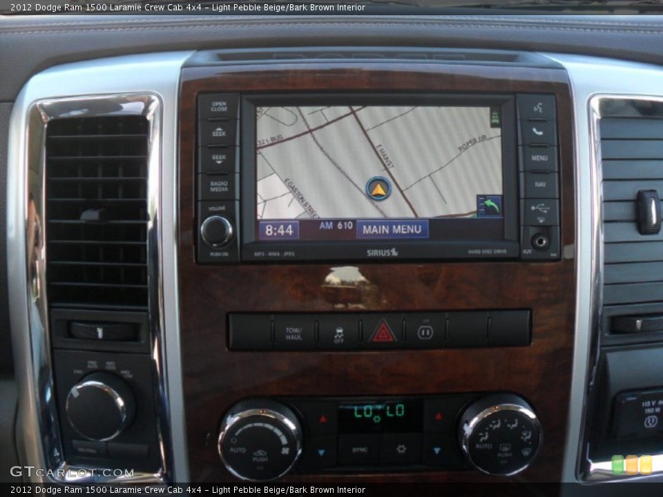 Light Pebble Beige/Bark Brown Interior Navigation for the 2012 Dodge Ram 1500 Laramie Crew Cab 4x4 #54165021