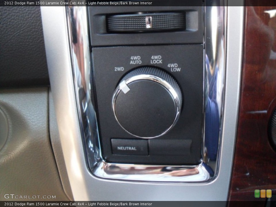 Light Pebble Beige/Bark Brown Interior Controls for the 2012 Dodge Ram 1500 Laramie Crew Cab 4x4 #54165028