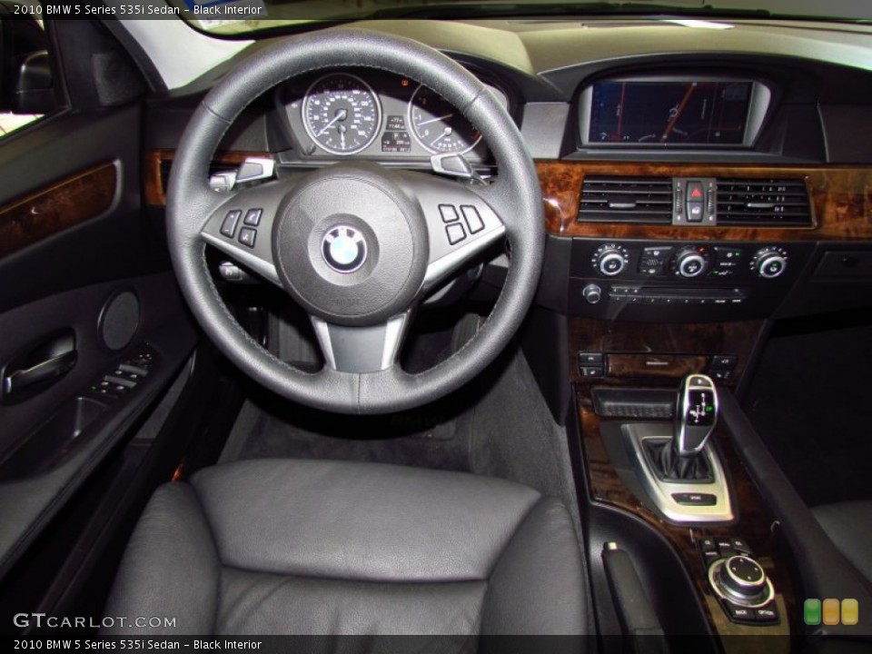 Black Interior Dashboard for the 2010 BMW 5 Series 535i Sedan #54165057