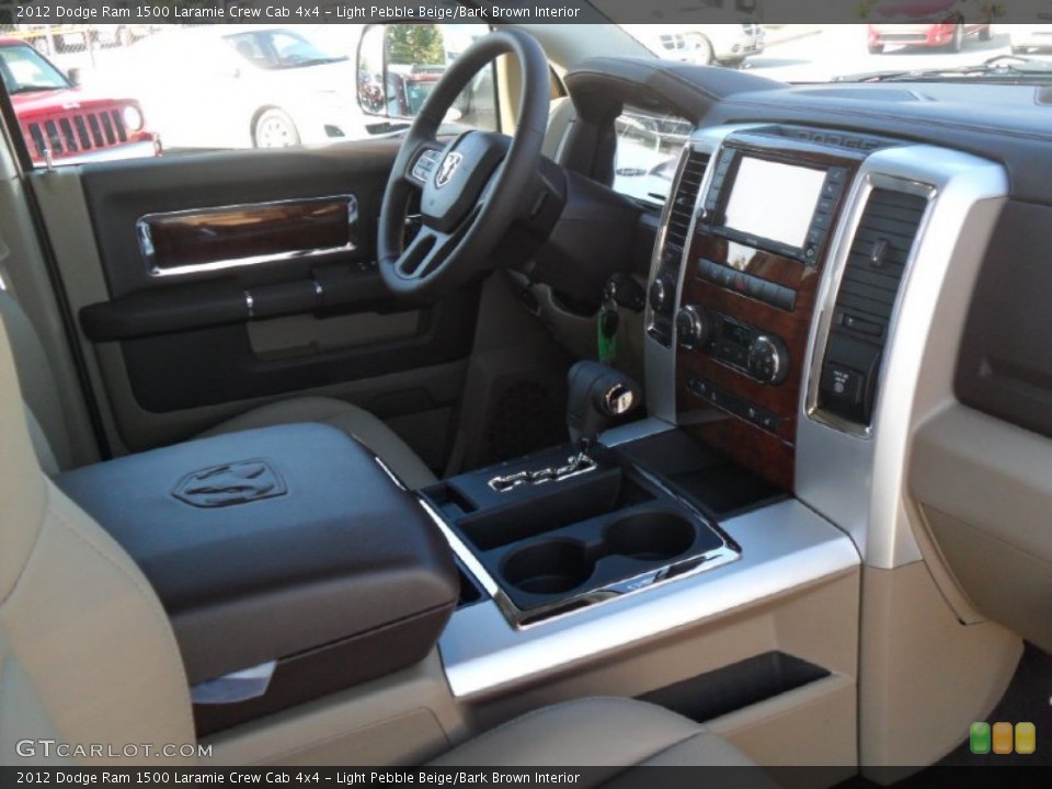 Light Pebble Beige/Bark Brown Interior Photo for the 2012 Dodge Ram 1500 Laramie Crew Cab 4x4 #54165126